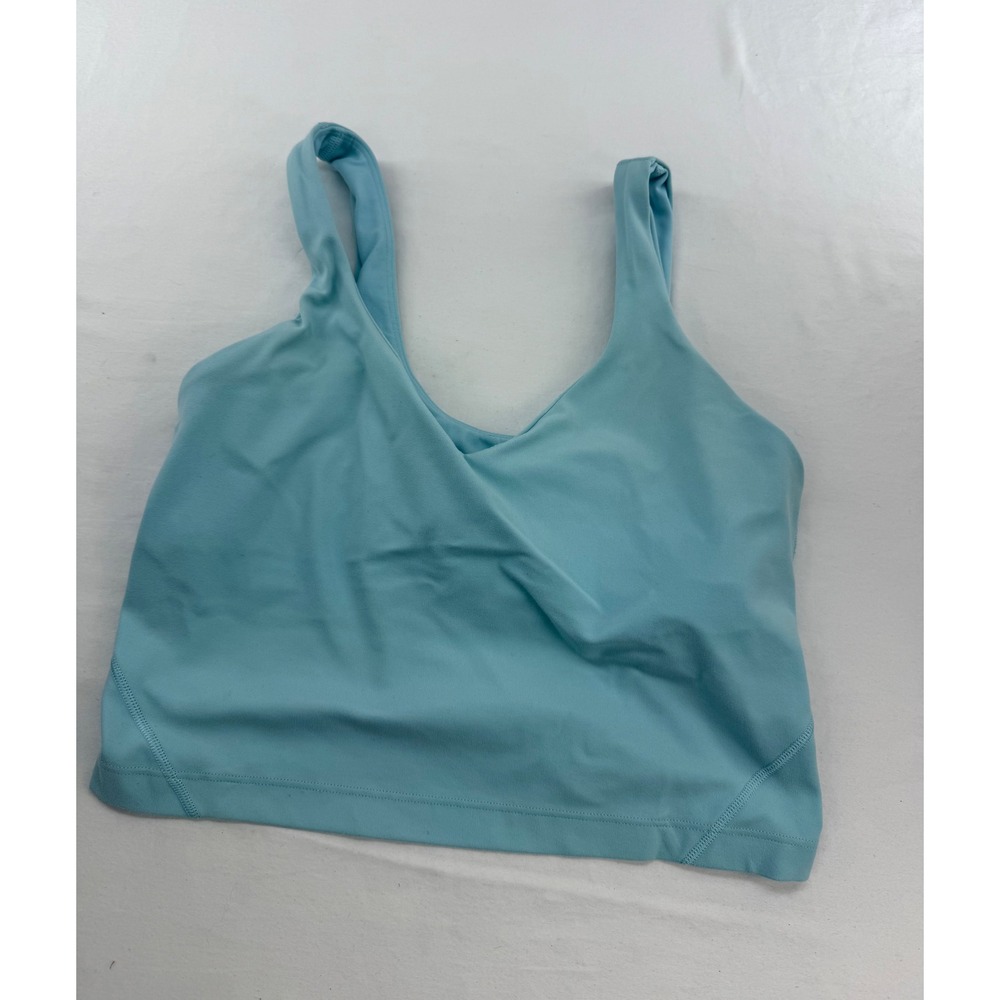 Lululemon Align Tank Top Light Blue Size 6 Nulu Yoga Crop Bra LW1DUDS
